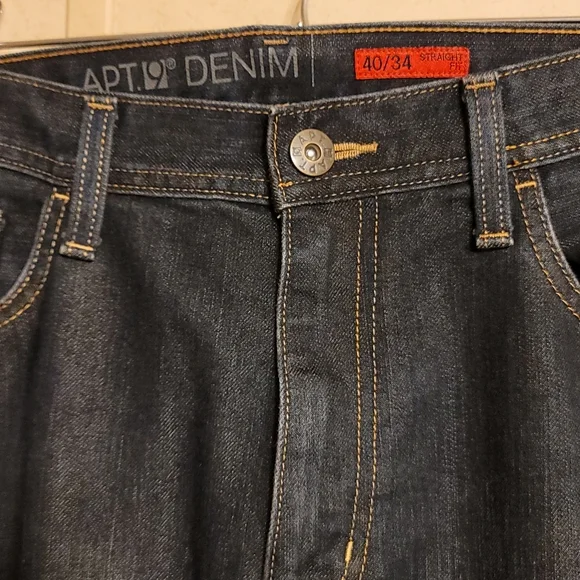 Men's APT 9 Denim Straight Fit Jeans Size 40x34 - Picture 4 of 8
